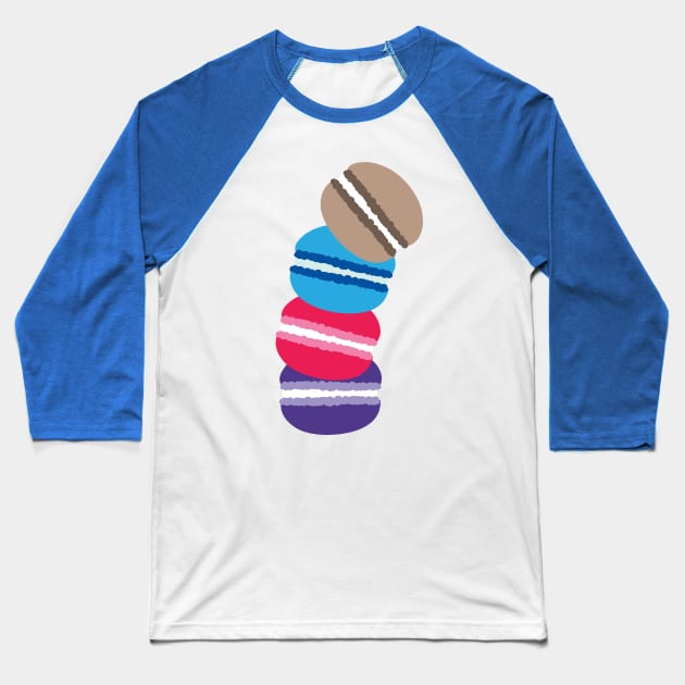 Colorful macaron Baseball T-Shirt by CindyS